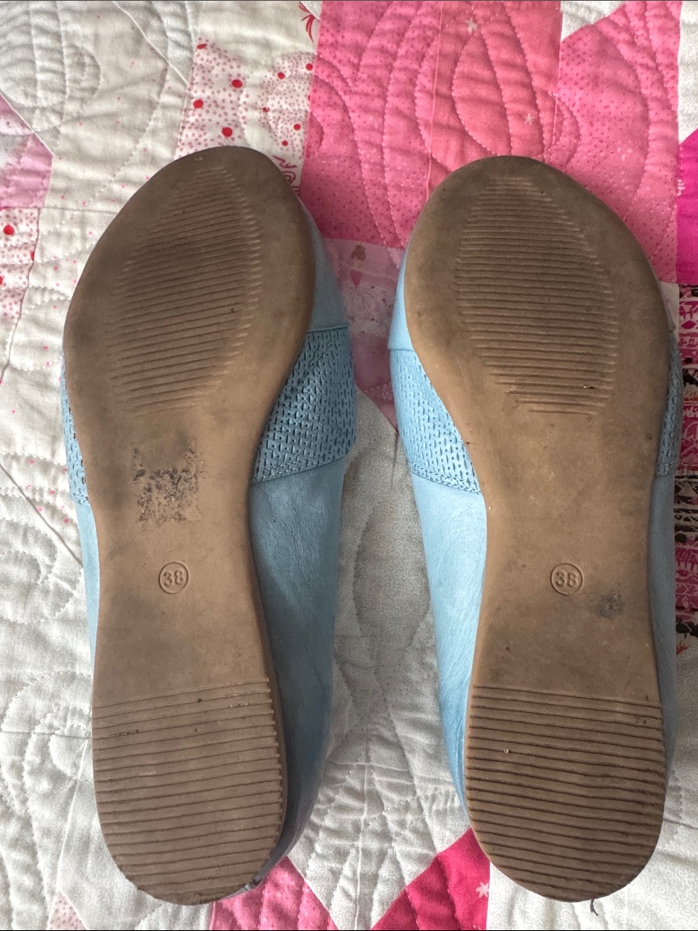 Bueno Light Blue Leather Ballet Flats. Size 38. - Picture 7 of 10